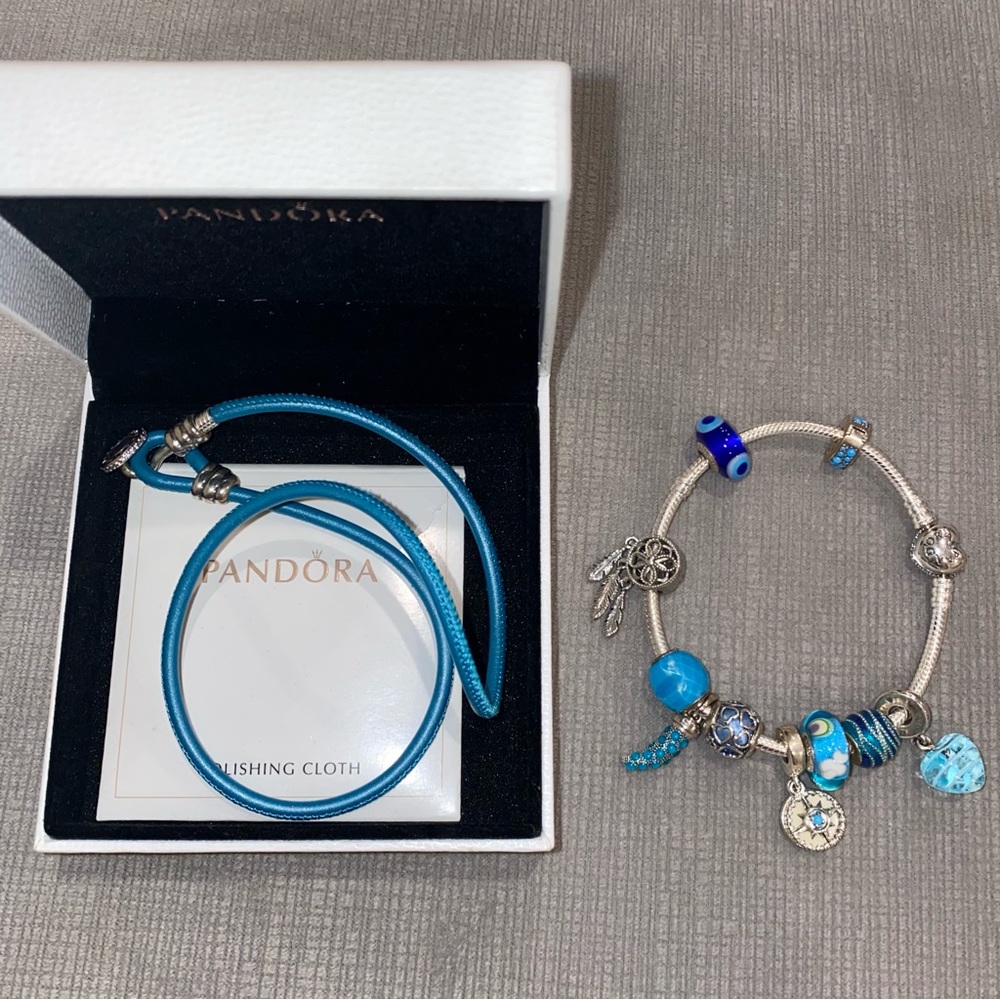 Authentic new pandora charm bracelet (2 piece)